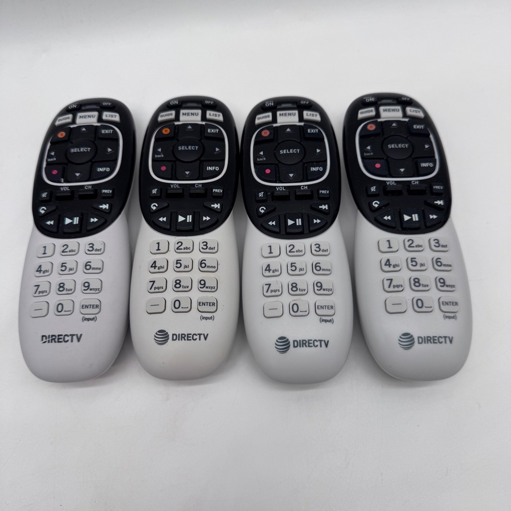 Lot of 4 RC73 Genie RF DirecTV Remote Control Replacement Silver Black Universal